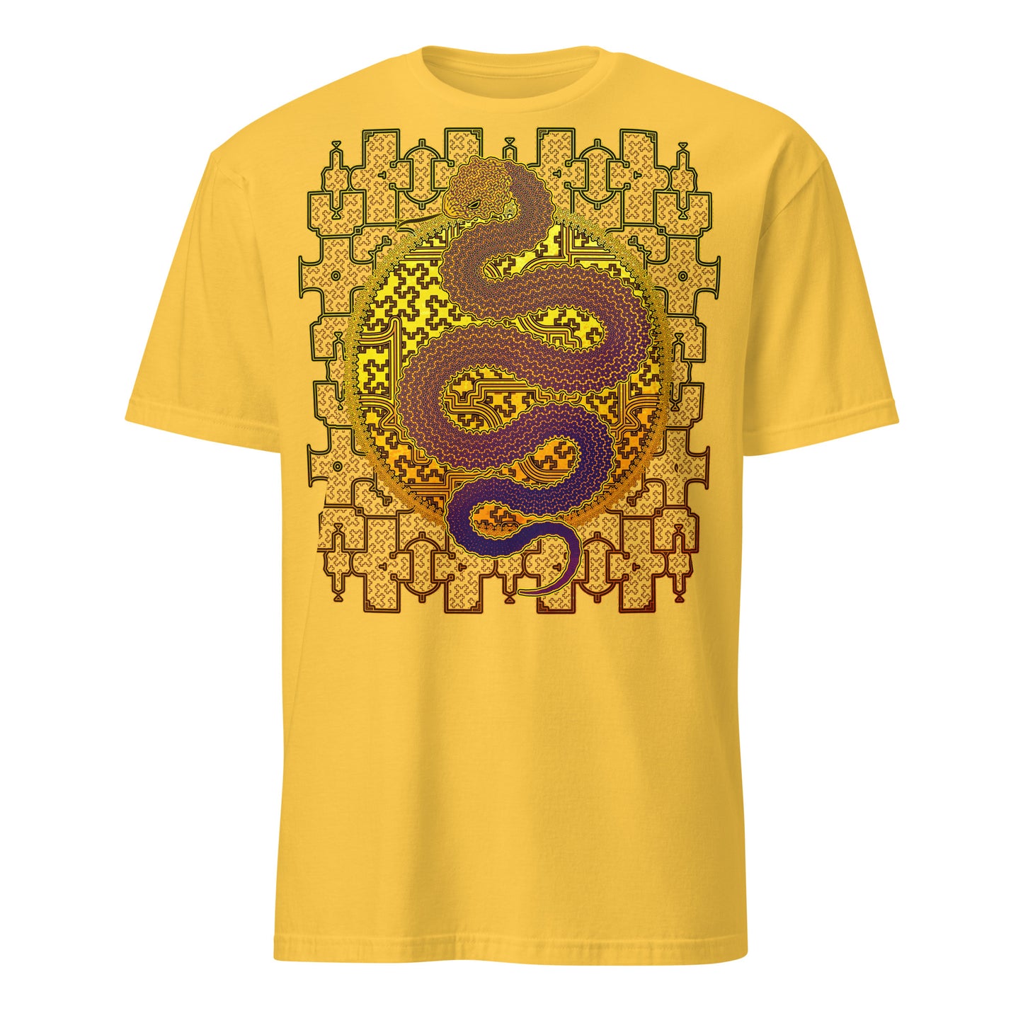 Shipibo Kene Cosmic Snake T-Shirt