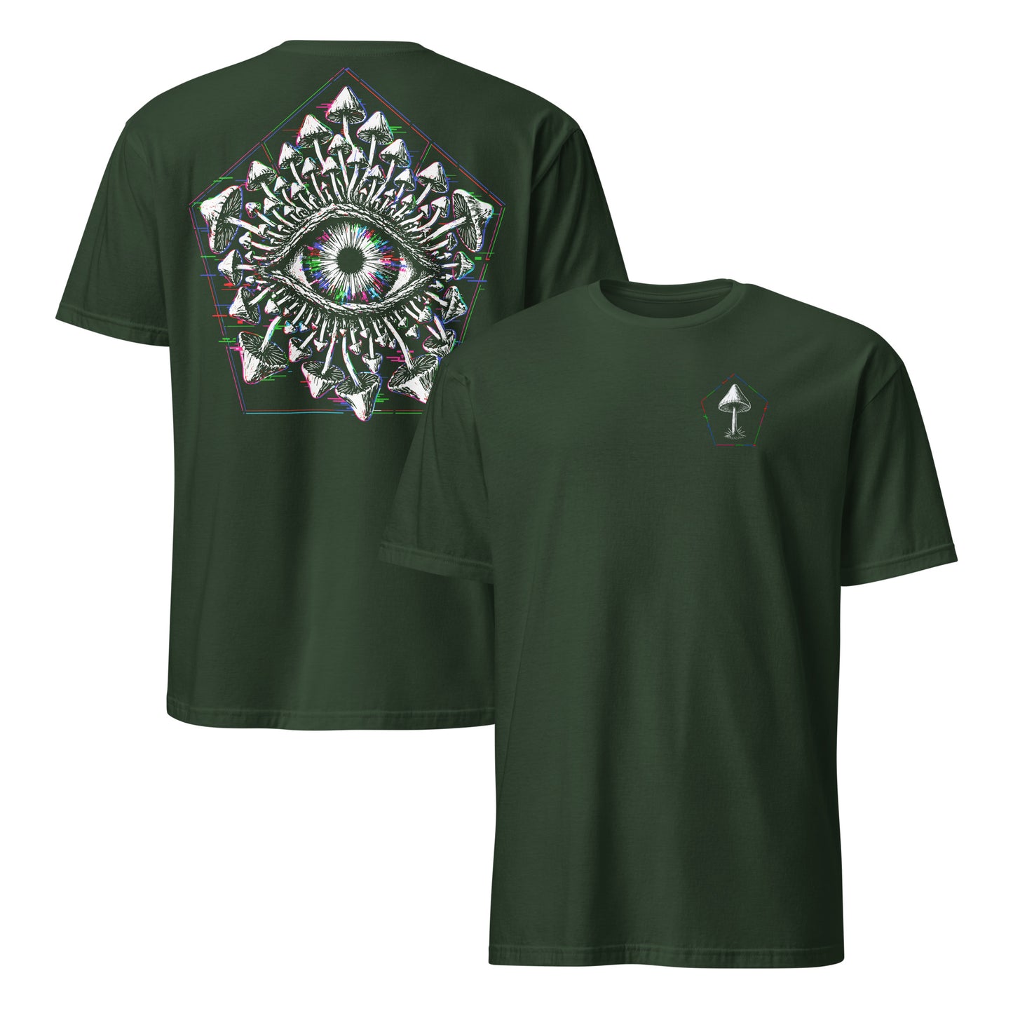 Third Eye Mushroom Front Back T-Shirt