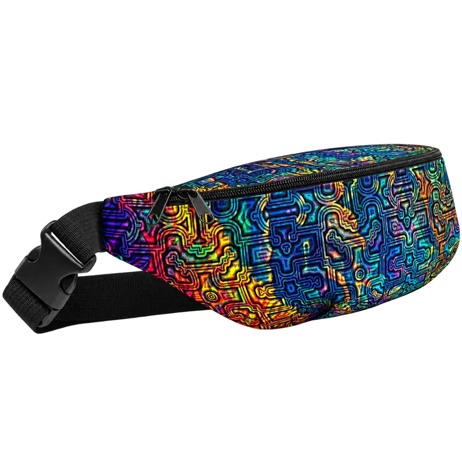 Colourful Shipibo waist bag