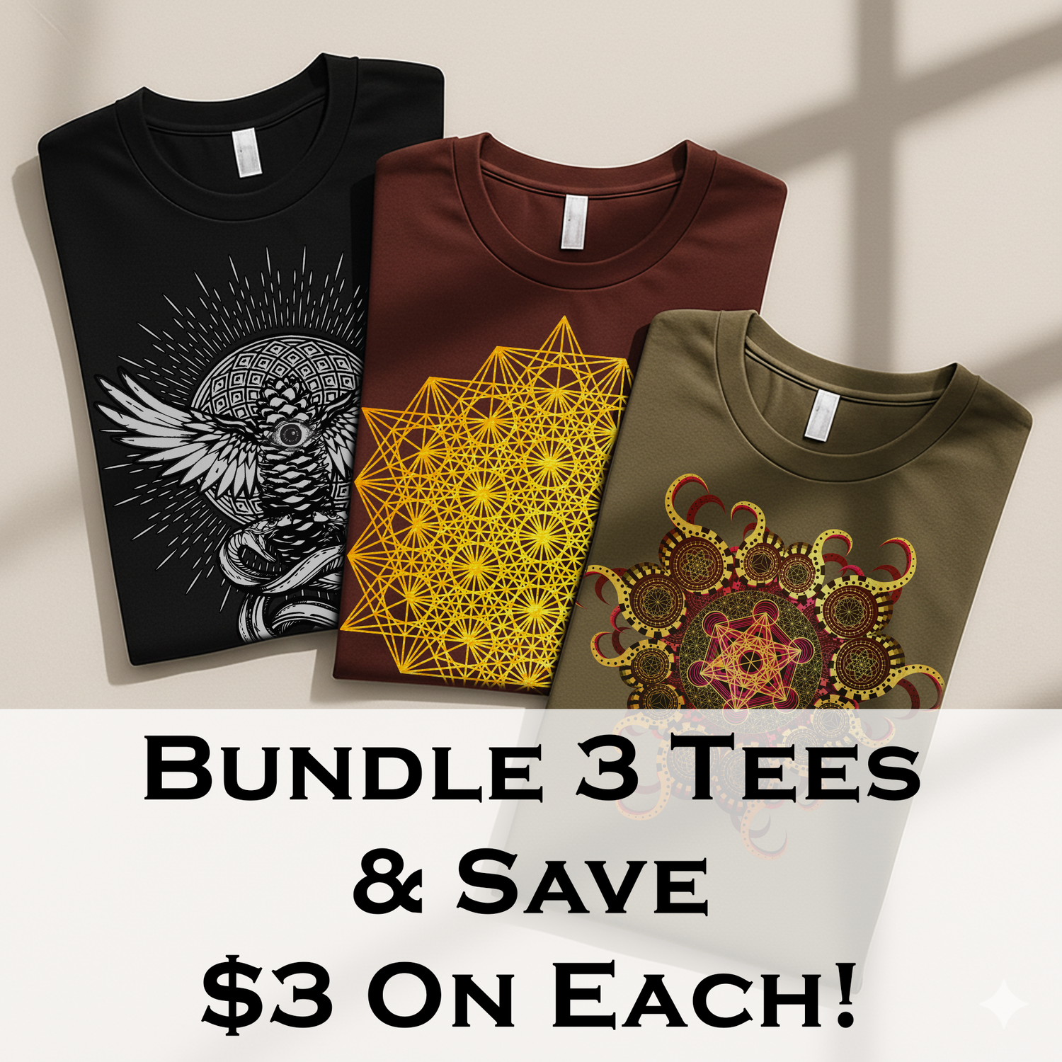 Bundle 3 Tees - Save $3 on Each