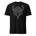Deer Skull Sacred Geometry Shirt, Antler Flower of Life Tee, Gothic Nature Graphic, Mystic Stag Skull T-Shirt