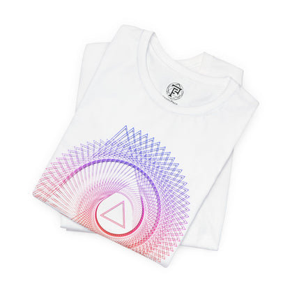 Spiral Triangle Neon Glow Unisex T-Shirt