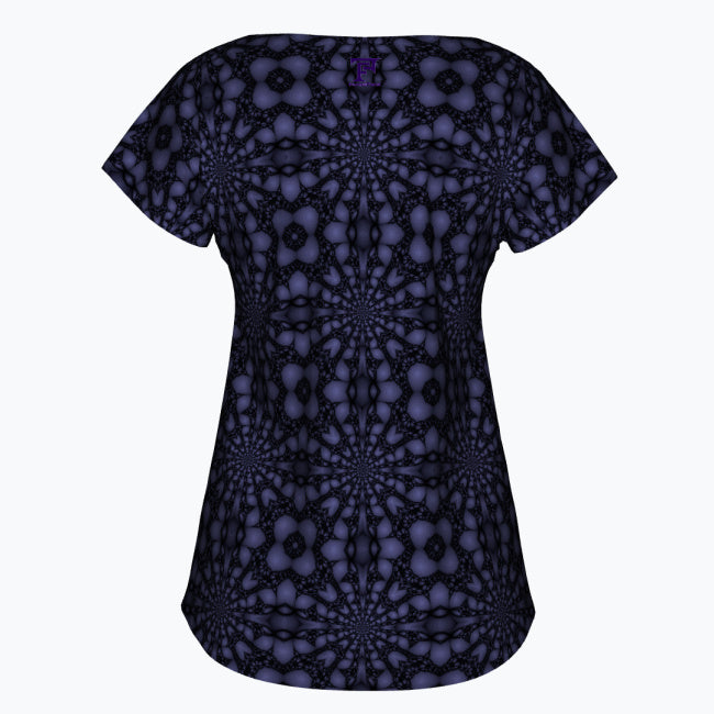 Midnight Fractal Bloom Women's T-Shirt