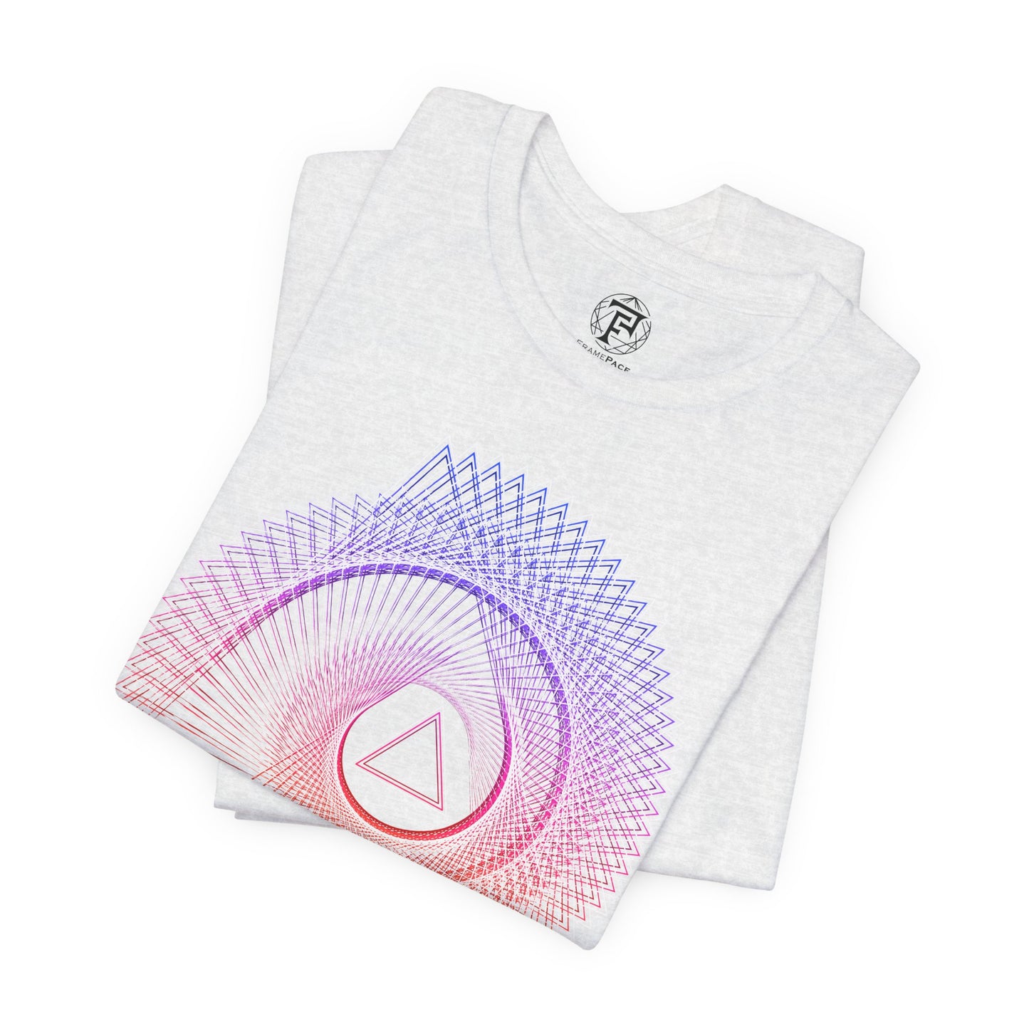 Spiral Triangle Neon Glow Unisex T-Shirt