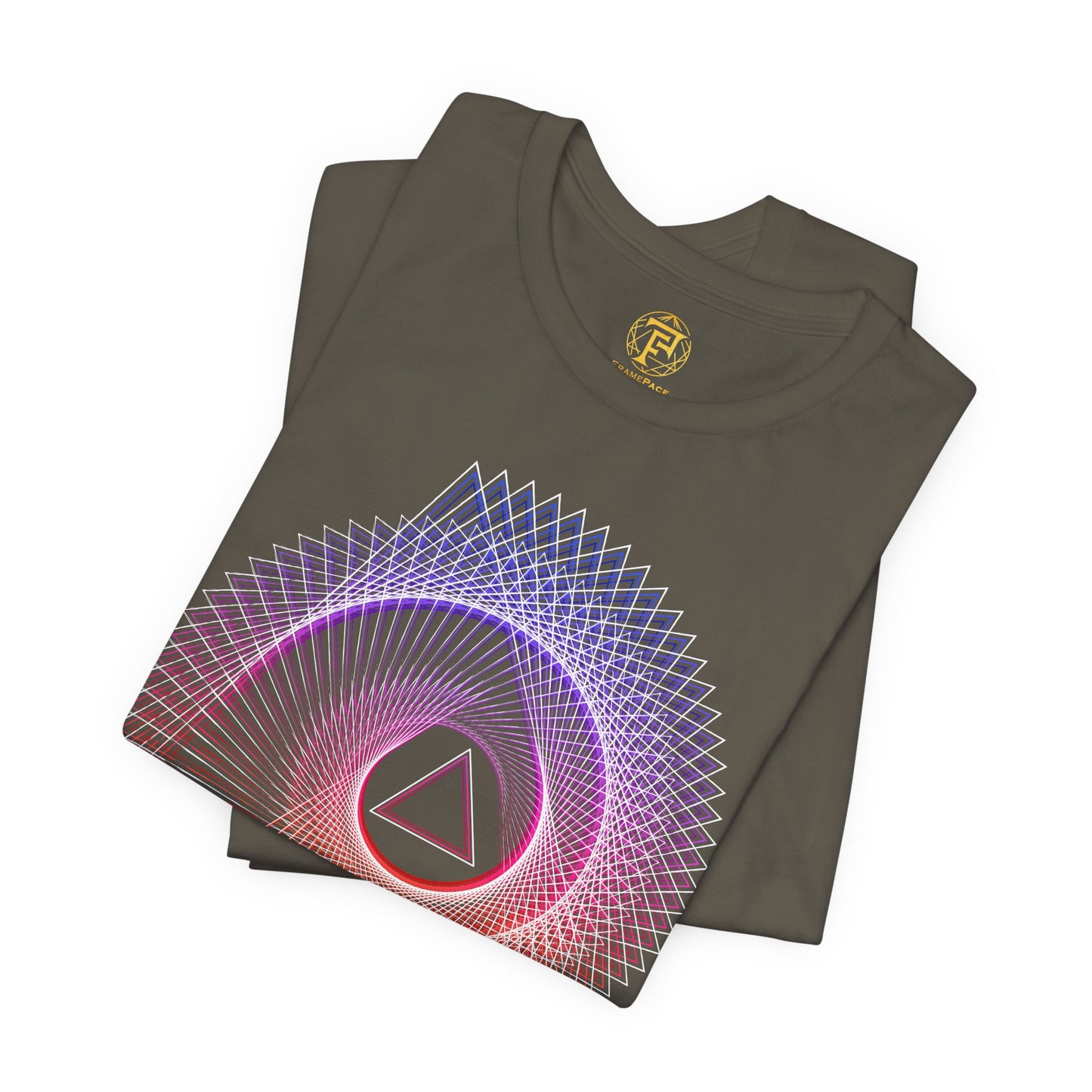 Spiral Triangle Neon Glow Unisex T-Shirt