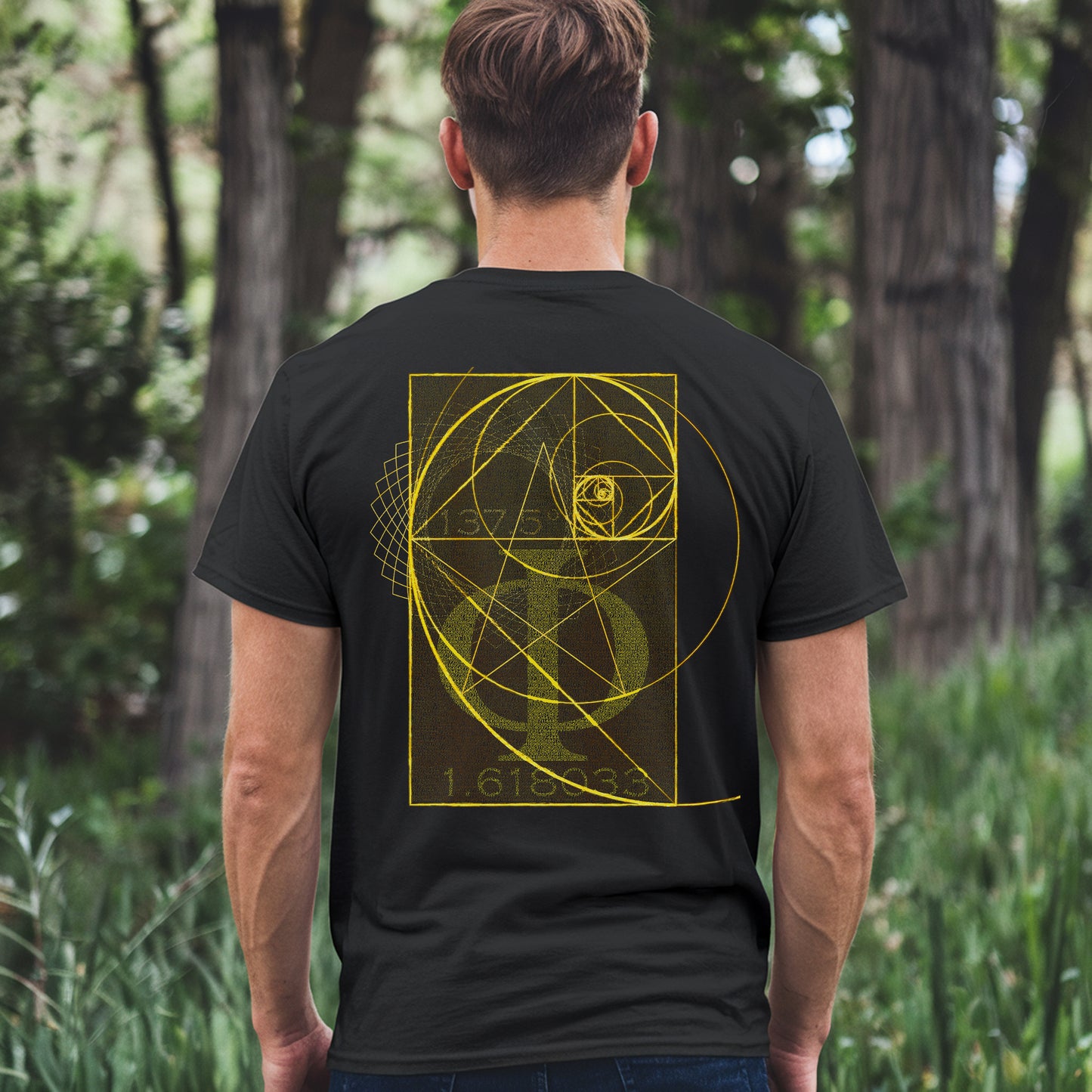 Sacred Geometry Golden Spiral Phi Unisex T-Shirt