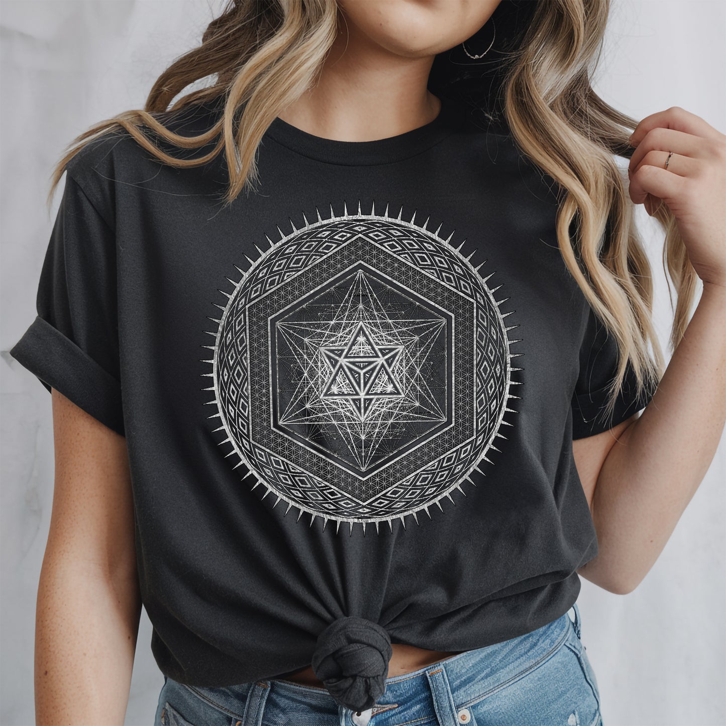 Sacred Merkaba Star Metatron's Cube Unisex T-Shirt