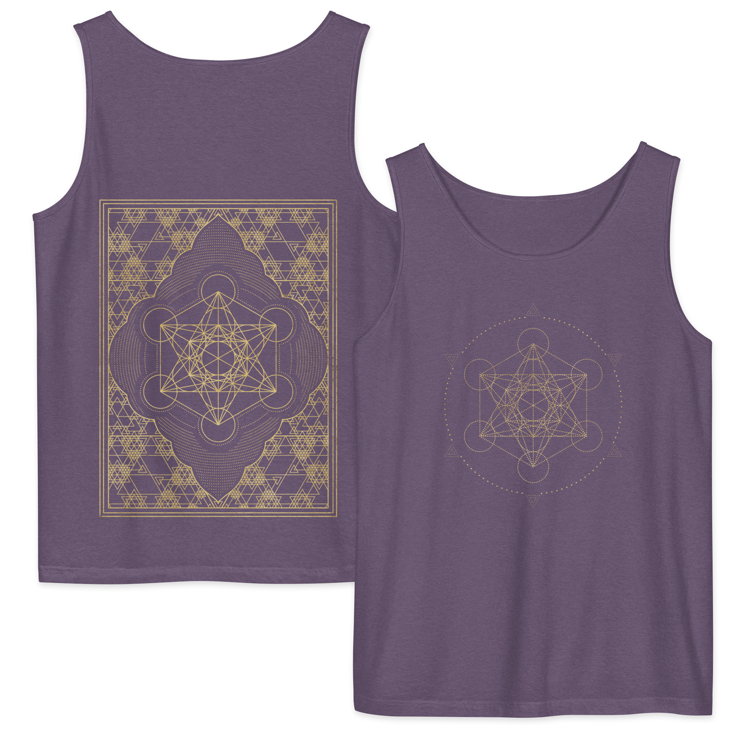 Metatron Cube Sacred Geometry Comfort Tank Top