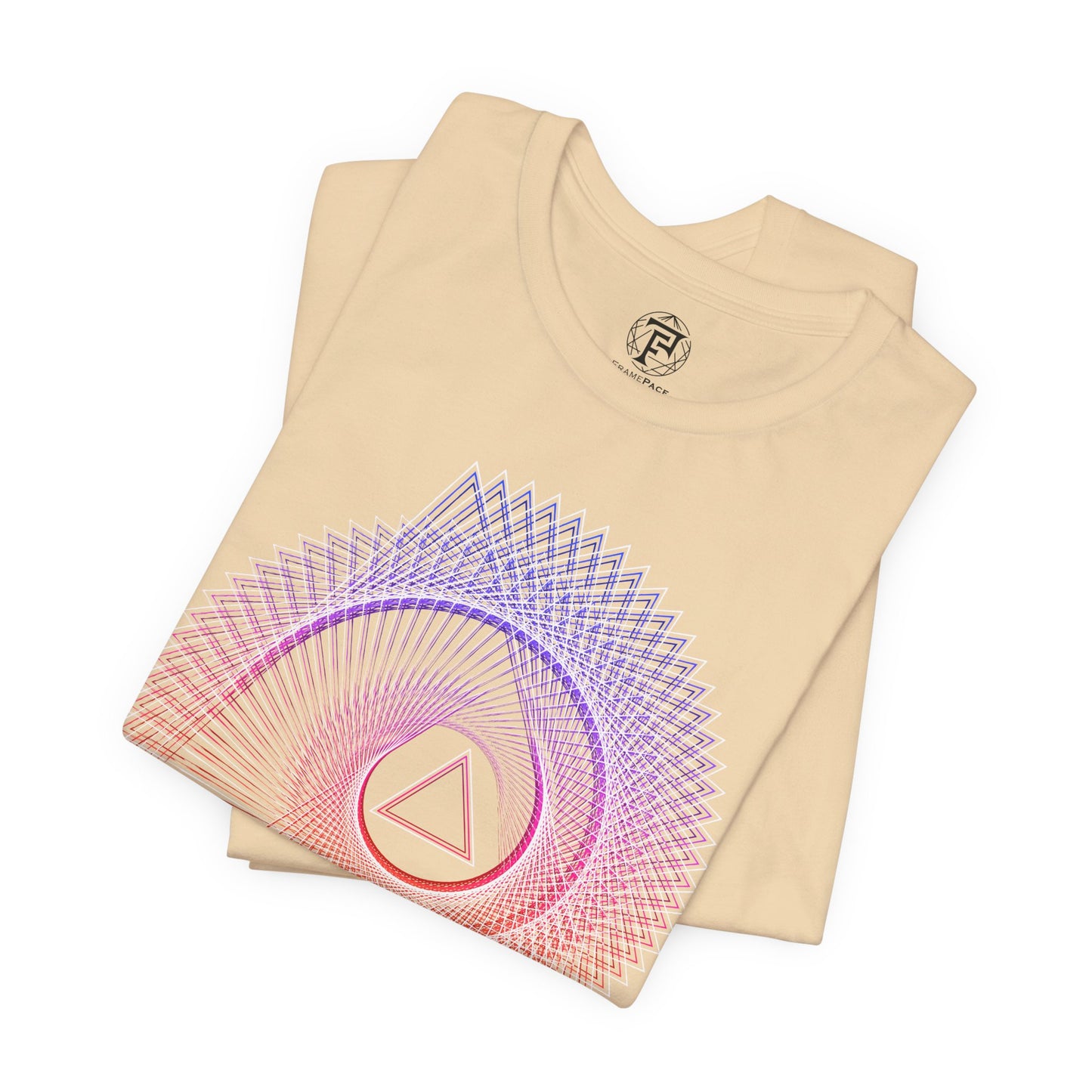 Spiral Triangle Neon Glow Unisex T-Shirt