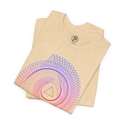 Spiral Triangle Neon Glow Unisex T-Shirt