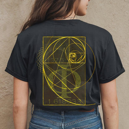 Sacred Geometry Golden Spiral Phi Unisex T-Shirt