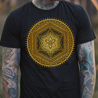 Sacred Merkaba Star Metatron's Cube Unisex T-Shirt