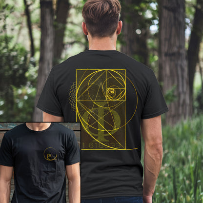 Sacred Geometry Golden Spiral Phi Unisex T-Shirt