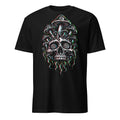 Psychedelic Skull Mushroom T-Shirt, Glitch Skull Graphic Tee, Trippy Gothic Festival Shirt
