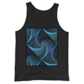 Spiral Blue Squares Sacred Geometry Tank Top