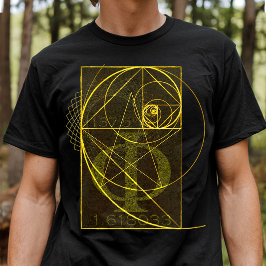 Sacred Geometry Golden Spiral Phi Unisex T-Shirt