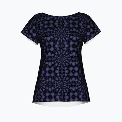 Midnight Fractal Bloom Women's T-Shirt