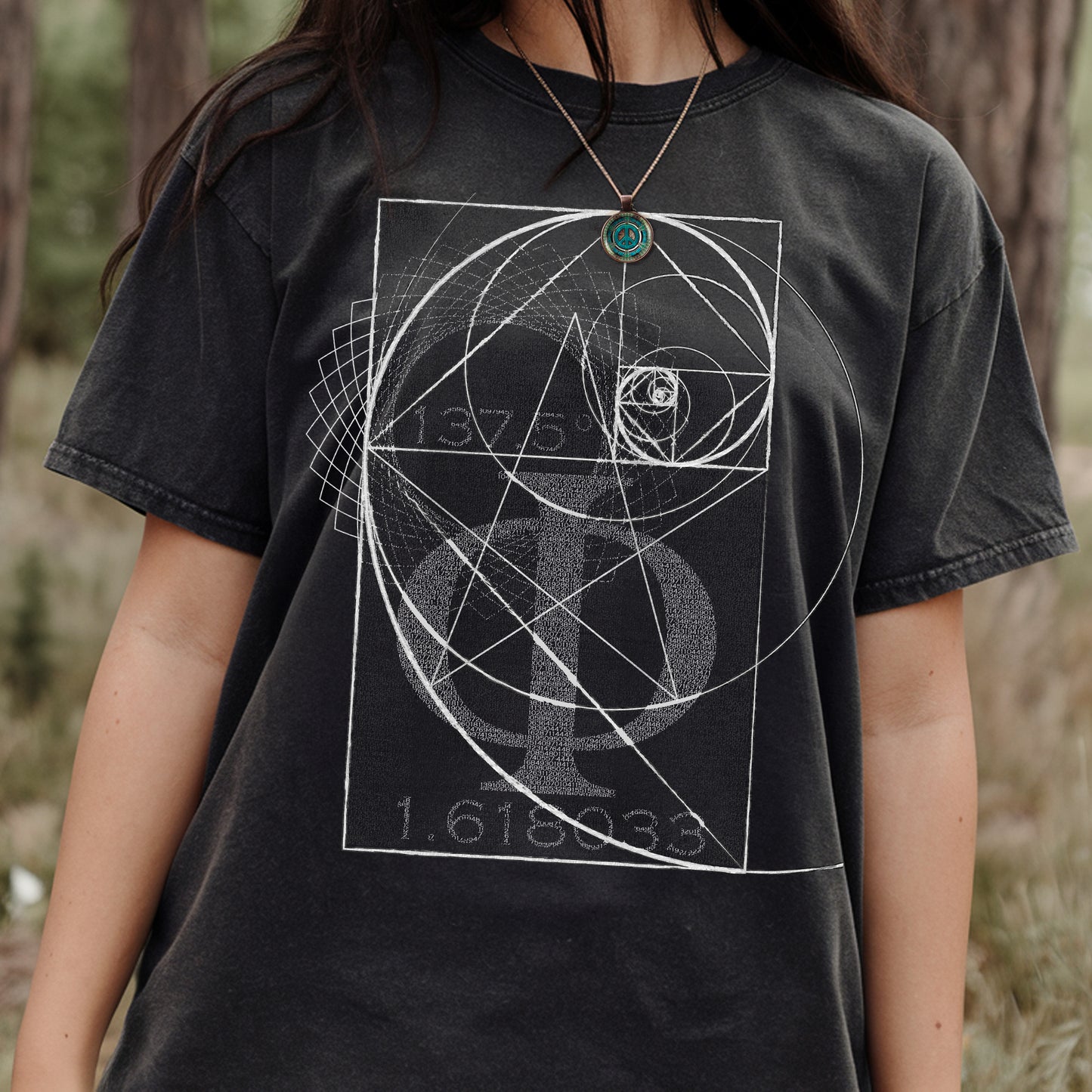 Sacred Geometry Golden Spiral Phi Unisex T-Shirt