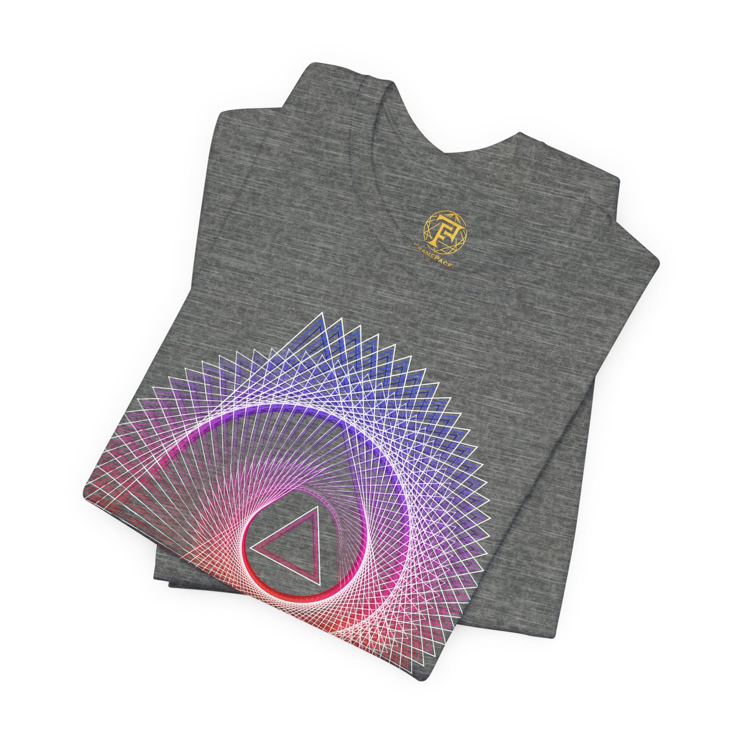 Spiral Triangle Neon Glow Unisex T-Shirt