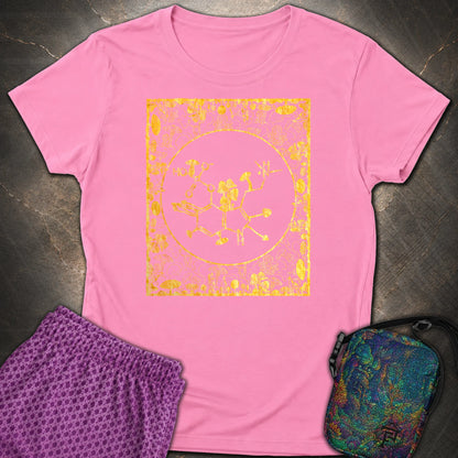 Psilocybin Molecule Mushroom Frame Womens T-Shirt - Psilocybin Molecule Mushroom Frame Womens T-Shirt - Azalea