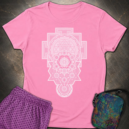 Sacred Geometry Encyclopedia - Sacred Geometry Encyclopedia Womens T-Shirt - Azalea