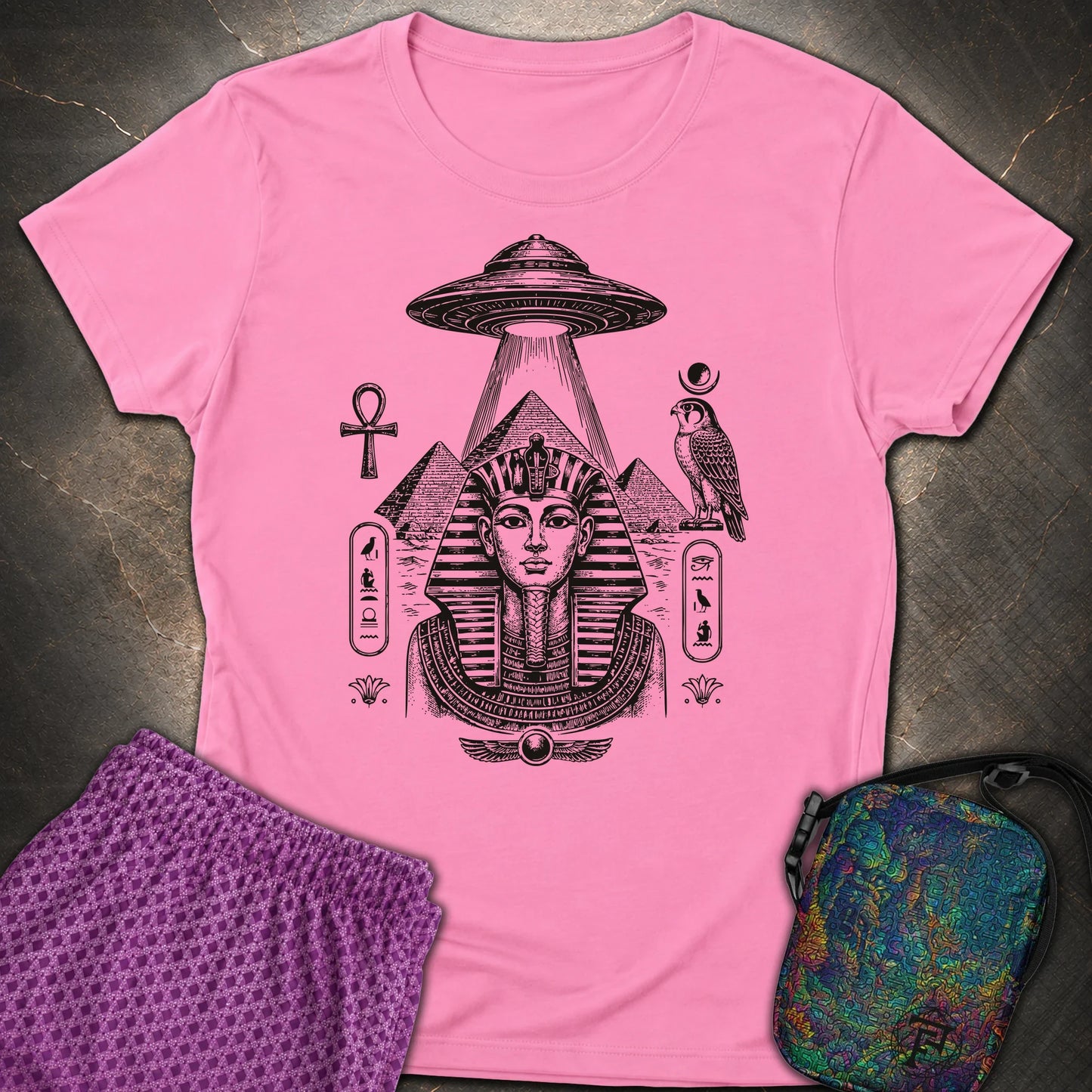 Pharaoh Under the Alien Light - Pharaoh Under the Alien Light Womens T-Shirt - Azalea