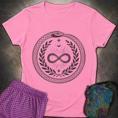 888 Ouroboros Infinity Unisex Womens T-Shirt - 888 Ouroboros Infinity Unisex Womens T-Shirt - Azalea