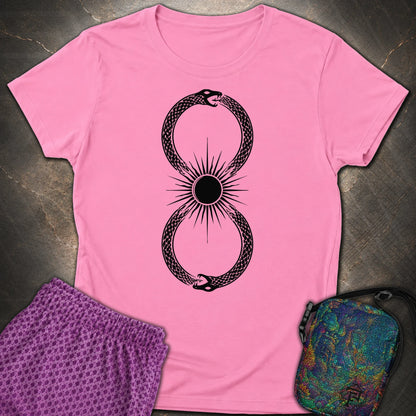 Ouroboros Sun - Ouroboros Sun Womens T-Shirt - Azalea
