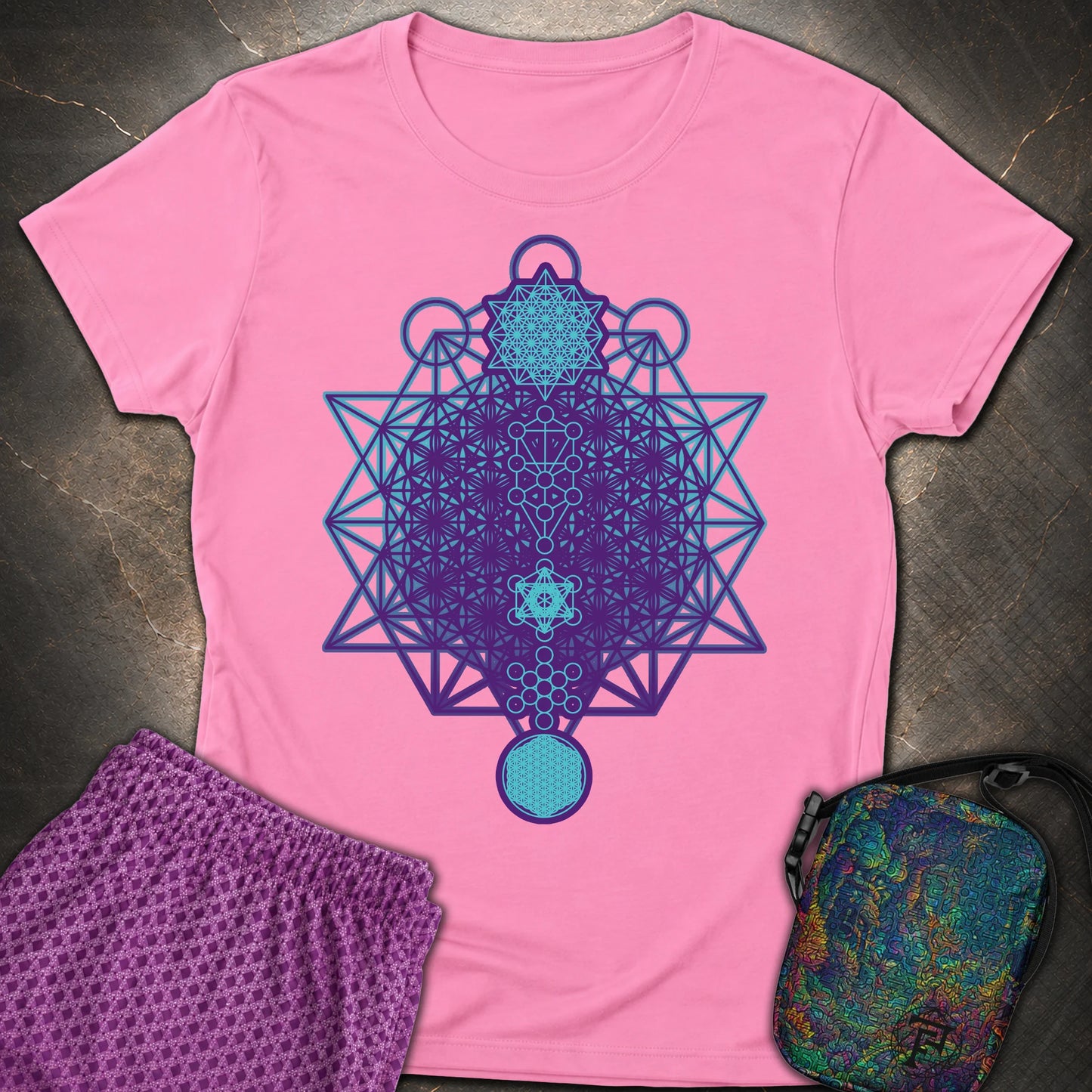 All The Sacred Geometry - All The Sacred Geometry Women’s T-shirt - Azalea
