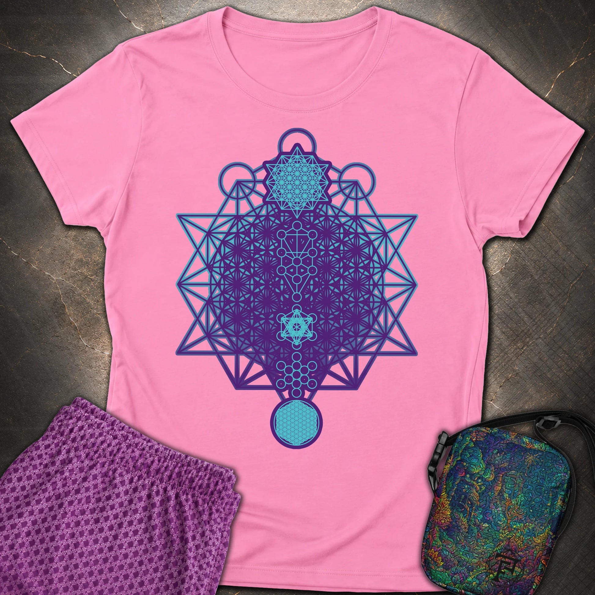All The Sacred Geometry - All The Sacred Geometry Women’s T-shirt - Azalea