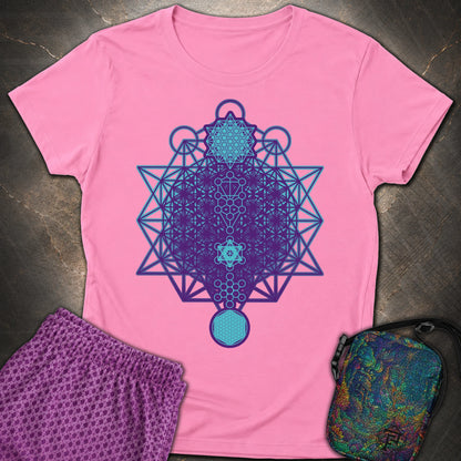 All The Sacred Geometry - All The Sacred Geometry Women’s T-shirt - Azalea