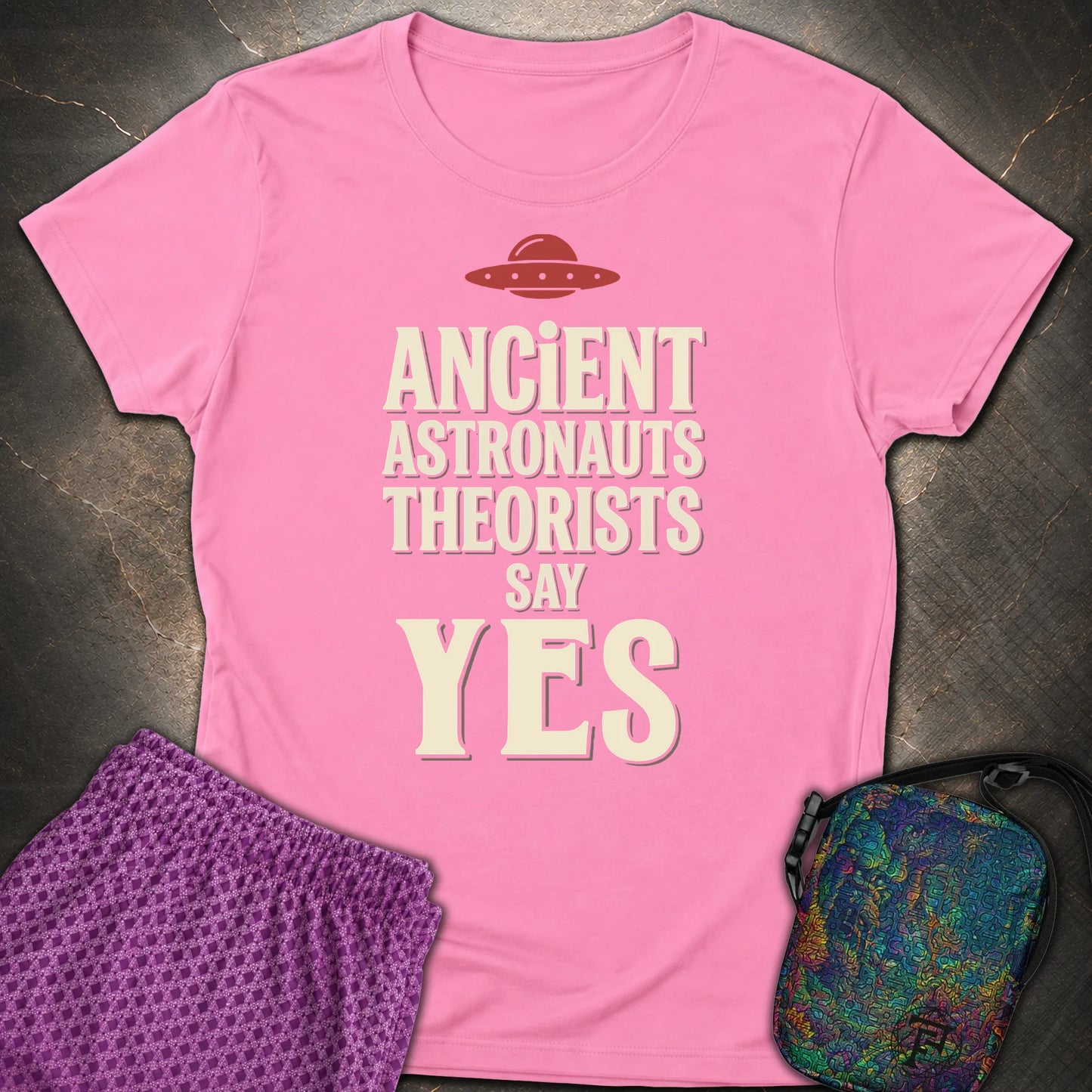 Ancient Astronaut Sey Yes 3 - Ancient Astronaut Sey Yes 3 Womens T-Shirt - Azalea