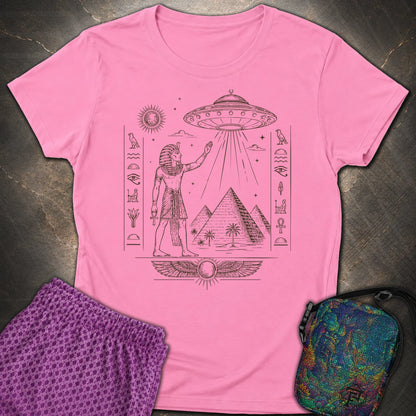 Pharaoh Beneath the Star Vessel - Pharaoh Beneath the Star Vessel Womens T-Shirt - Azalea