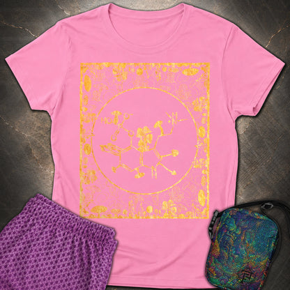 Psilocybin Molecule Mushroom Frame - Psilocybin Molecule Mushroom Frame Womens T-Shirt - Azalea