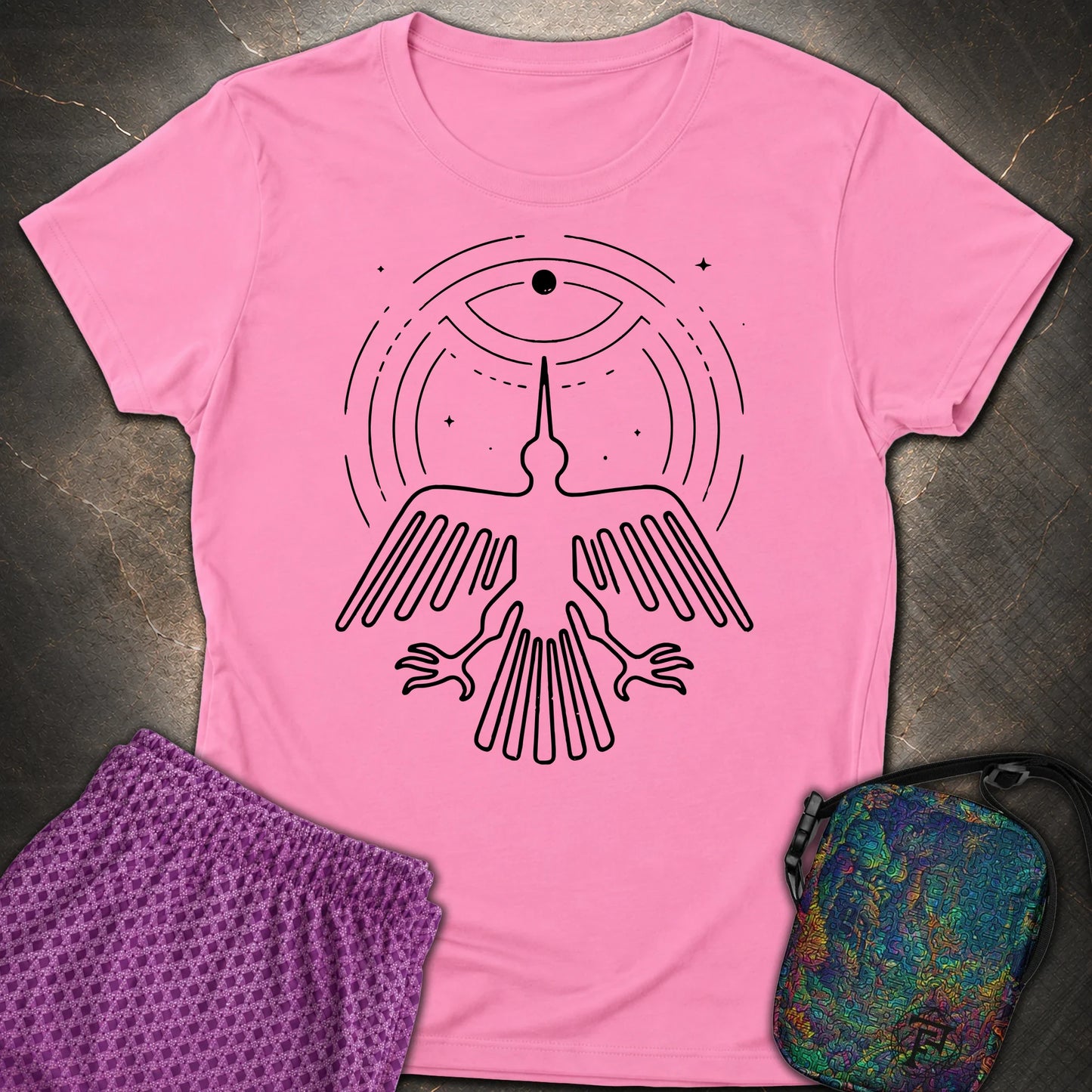 Geoglif Ptaka Biale - Geoglif Ptaka Biale Womens T-Shirt - Azalea