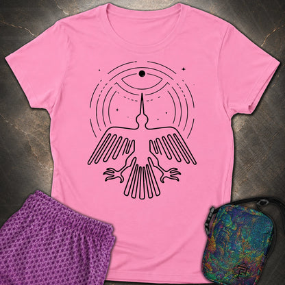 Geoglif Ptaka Biale - Geoglif Ptaka Biale Womens T-Shirt - Azalea