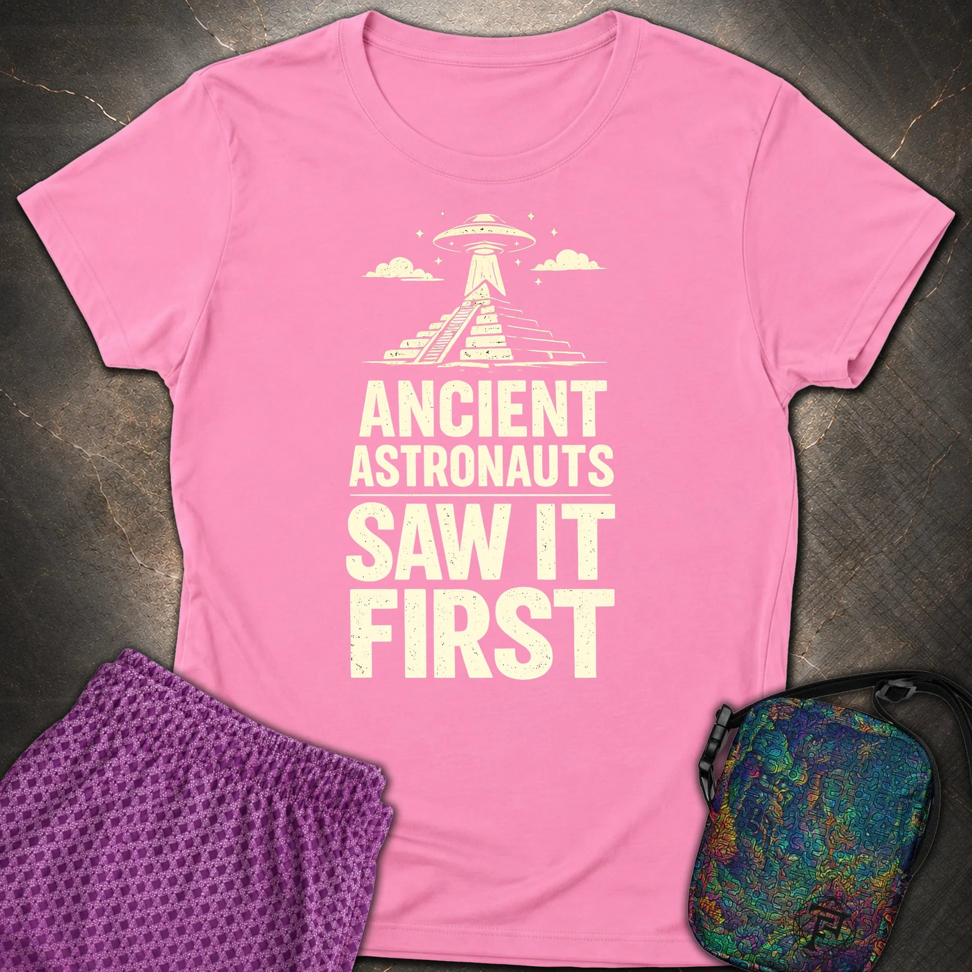 Ancient Astronaut Saw It First - Ancient Astronaut Saw It First Womens T-Shirt - Azalea
