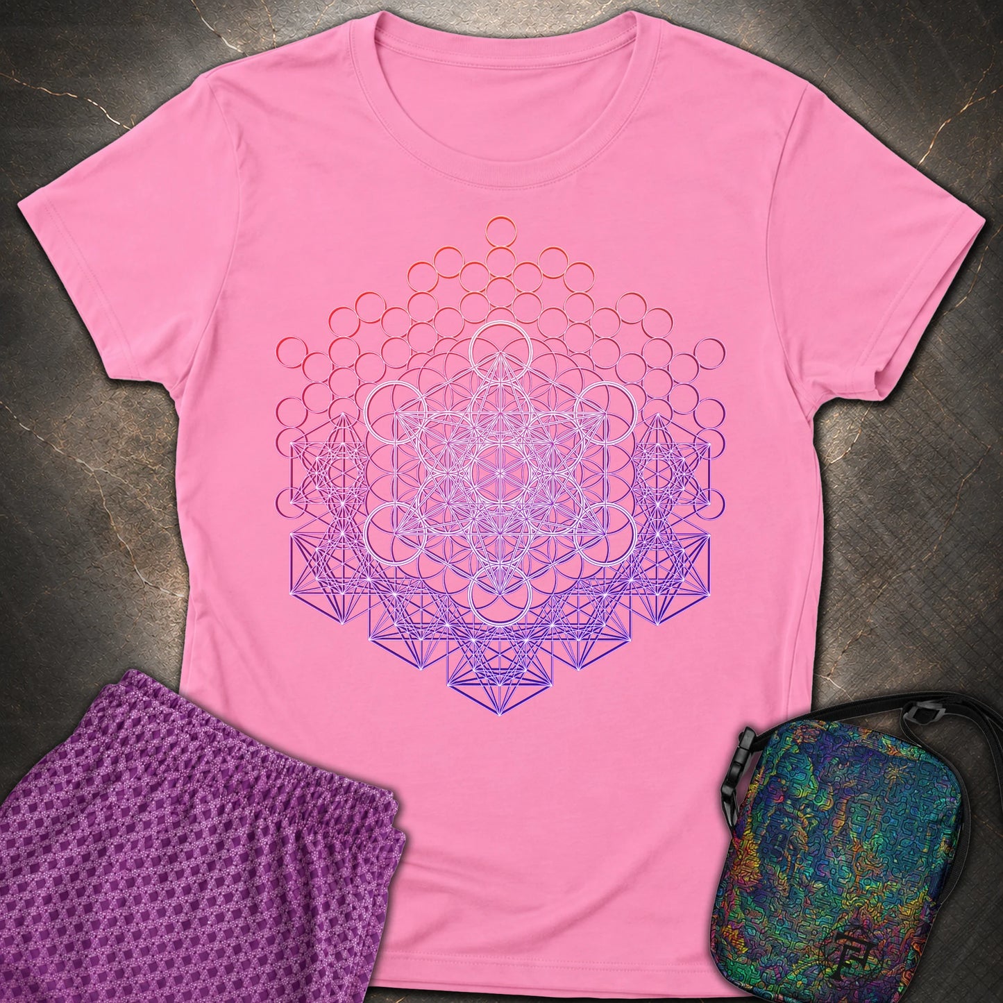 Metatron And Flower Connection - Metatron And Flower Connection Women's T-Shirt - Azalea