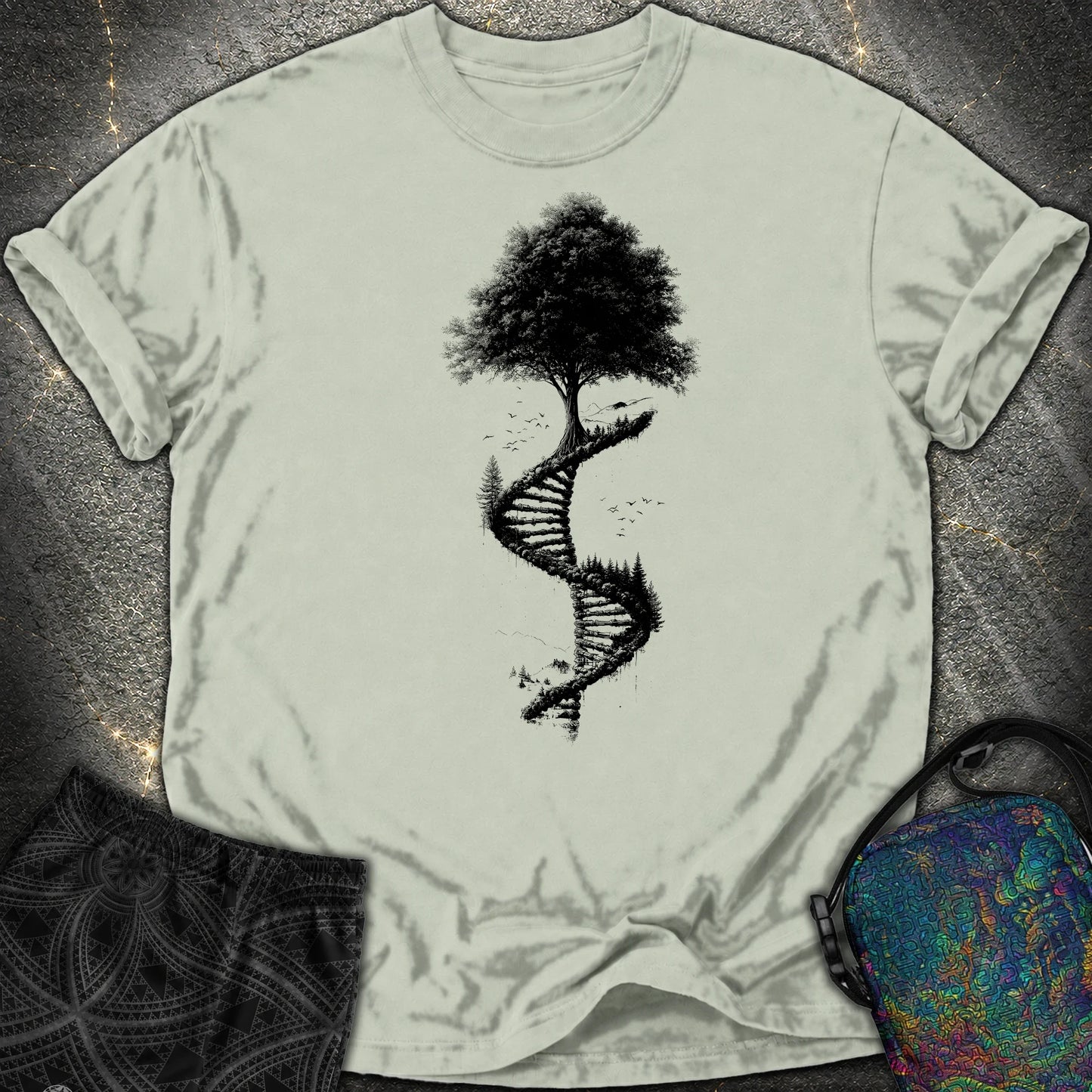 Tree of Life DNA Double Helix Comfort T-Shirt - Tree of Life DNA Double Helix Comfort T-Shirt - Bay