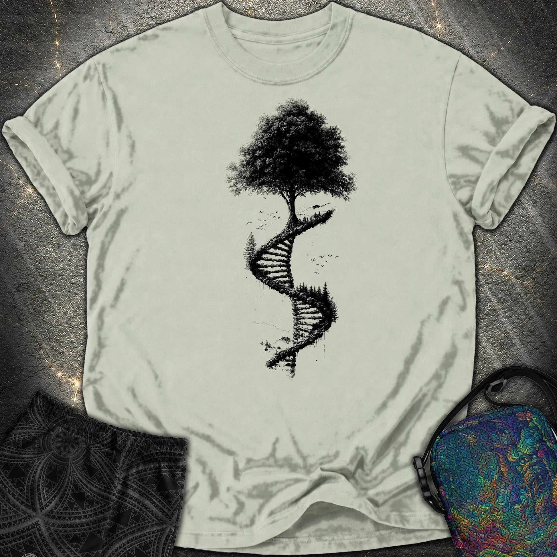 Tree of Life DNA Double Helix Comfort T-Shirt - Tree of Life DNA Double Helix Comfort T-Shirt - Bay