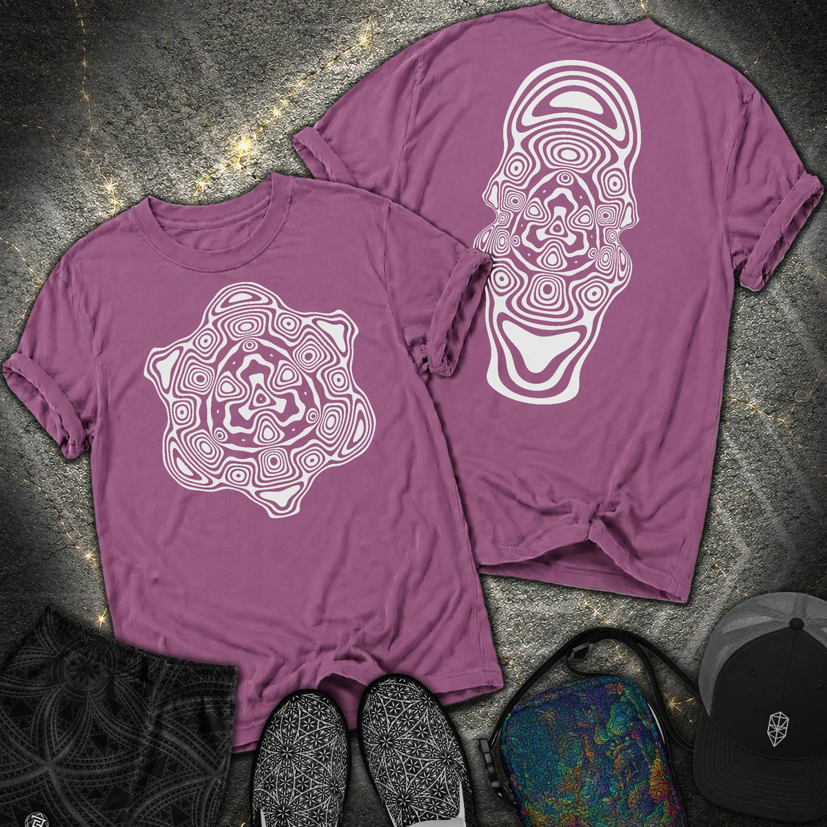 Mind Blown 2 Sided Comfort T-Shirt - Mind Blown 2 Sided Comfort T-Shirt - Berry