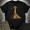 Mayan Pyramid Contact - Orange T-Shirt