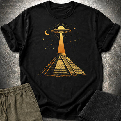 Piramida Majów I UFO - Piramida Majów I UFO T-Shirt - Black