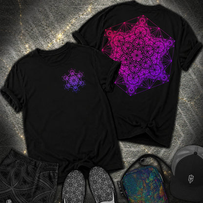 Metatron's Tesseract 2 Sided Comfort T-shirt - Metatron's Tesseract 2 Sided Comfort T-shirt - Black