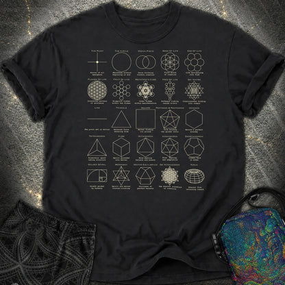 Sacred Geometry Figures Comfort T-Shirt - Sacred Geometry Figures Comfort T-Shirt - Black