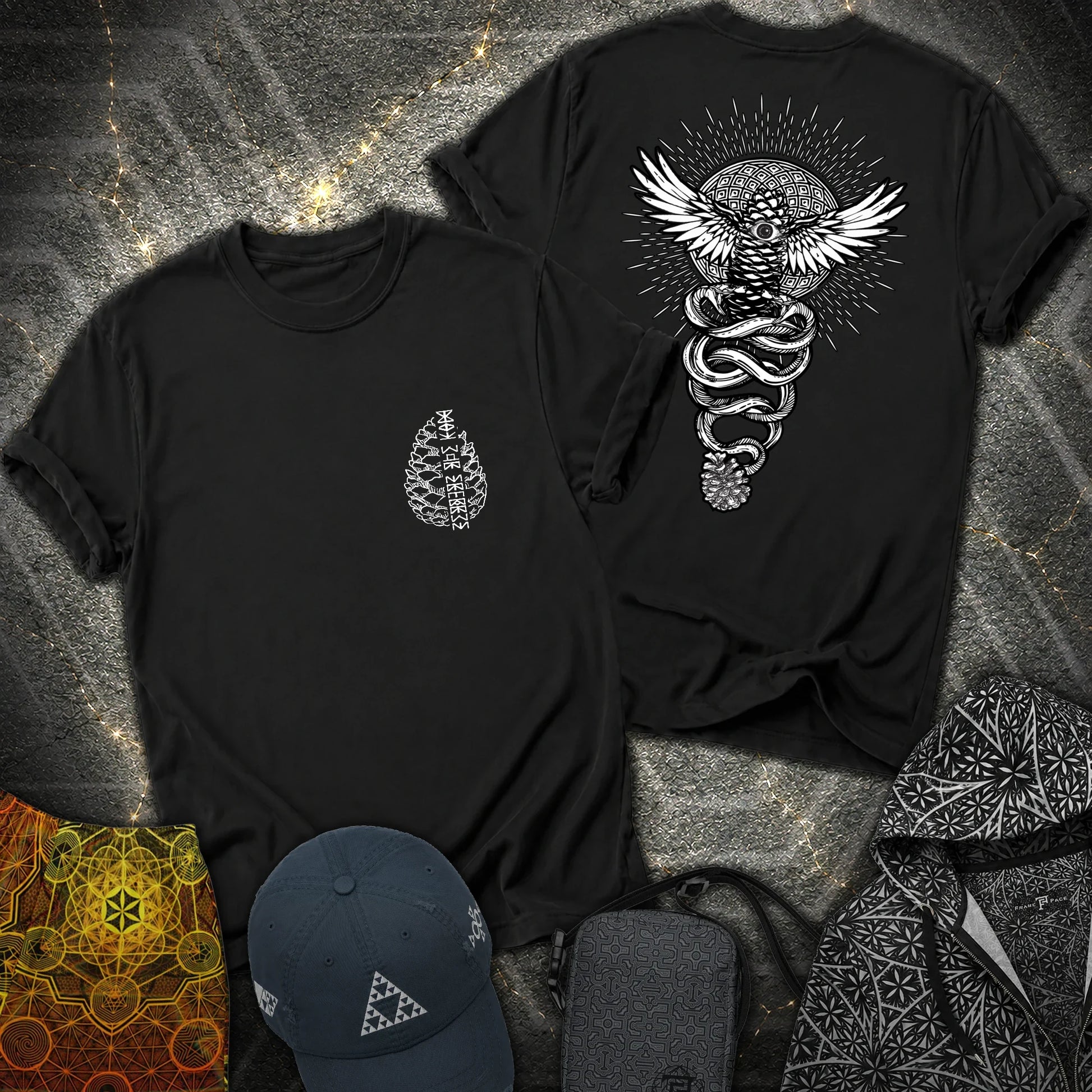 Pineal Gland Awakening 2 Sided T-Shirt - Pineal Gland Awakening 2 Sided T-Shirt - Black
