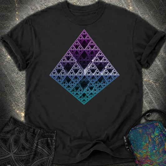 Sierpinski 3D Fractal Comfort T-Shirt - Sierpinski 3D Fractal Comfort T-Shirt - Black