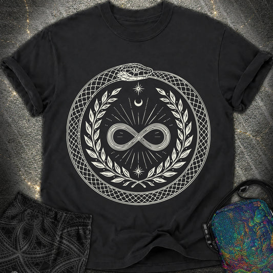 888 Ouroboros Infinity Unisex Comfort T-Shirt - 888 Ouroboros Infinity Unisex Comfort T-Shirt - Black