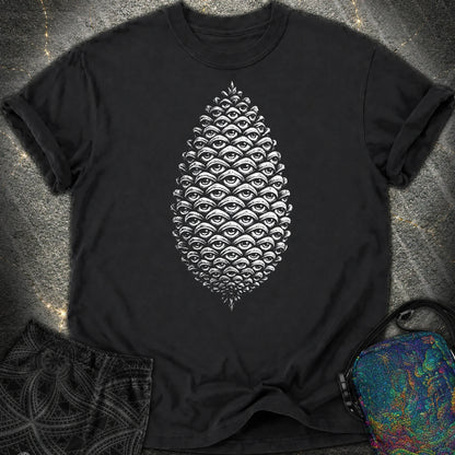 All Seeing Pinecone Comfort T-Shirt - All Seeing Pinecone Comfort T-Shirt - Black