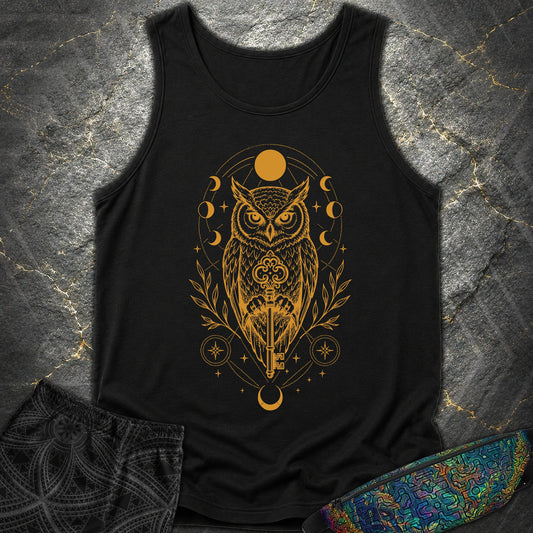 Owl Wisdom Key - Owl Wisdom Key Comfort Tank Top - Black
